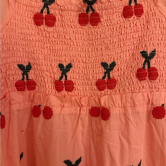 NWT FARM Rio Coral Dress with Cherry Embroidery - Picture 4 of 4